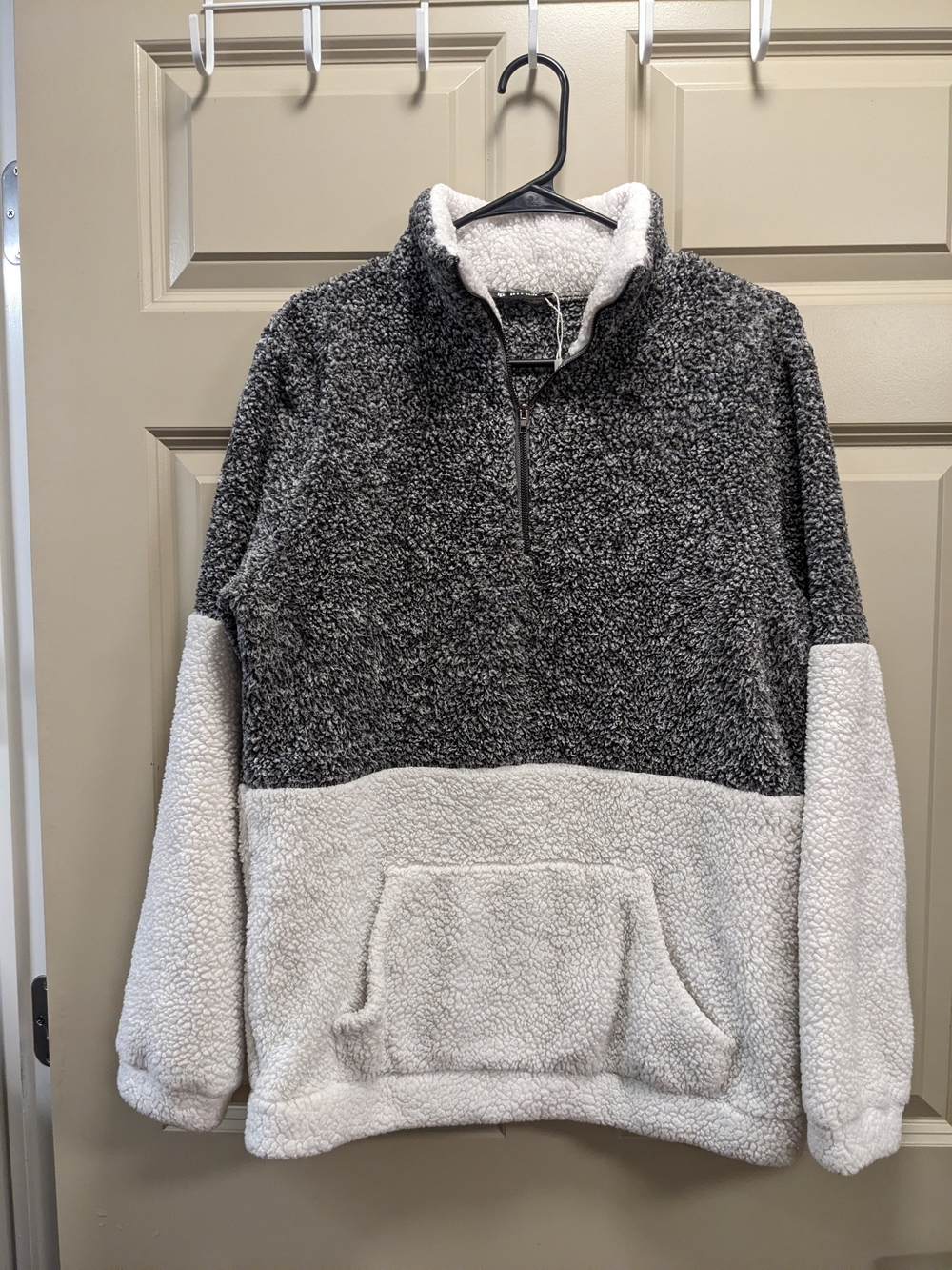 BTFBM Sherpa Oversized Pullover Quarter Zip Fleece Size Medium